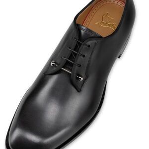 Christian Louboutin CHAMBLISS Elegant Black LEATHER LACE UP  Oxfords SHOE US 13